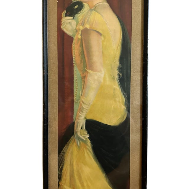 Art Deco Antique Art Deco 1917 Pabst Brewing Yard Long Advertising Flapper Girl Print For Sale - Image 3 of 5