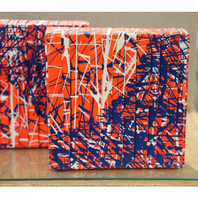 Alfredo Salazar Folded Canvas Four-Piece Abstract Art For Sale - Image 4 of 8