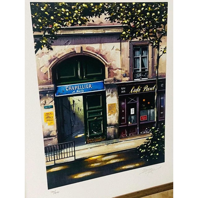 Vintage Print of Parisian Street Scenes, Signed and Numbered, a Set of Three For Sale - Image 9 of 13