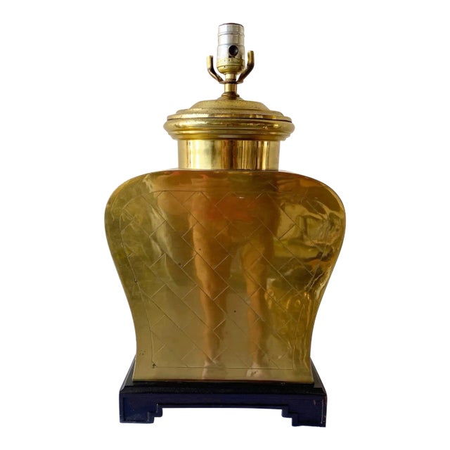 Vintage Regency Golden Table Lamp For Sale