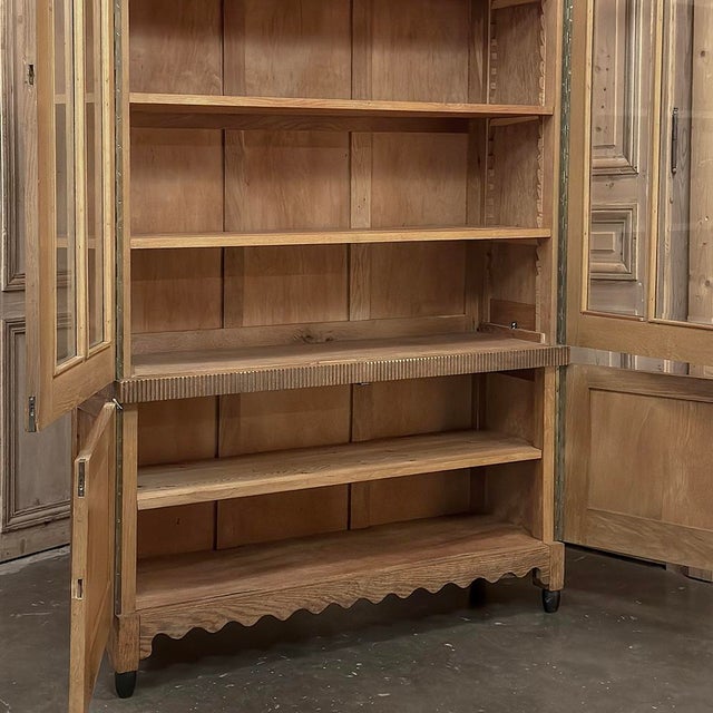 Antique Dutch Art Deco Period Solid Oak Bookcase For Sale - Image 17 of 18