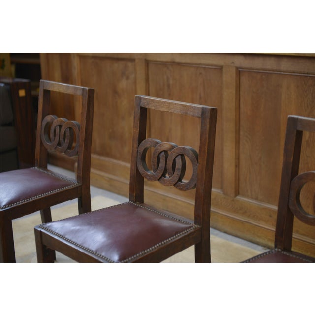 Oak Dining Chairs, 1950s, Set of 6, in Good conditions. Designed 1950 to 1959
