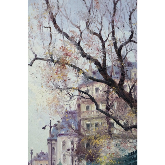 Vasily Gribennikov Streets of Paris Impressionist Cityscape Oil Painting For Sale - Image 10 of 11