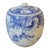 Antique Japanese Blue & White Porcelain Mizusashi Water Jar For Sale