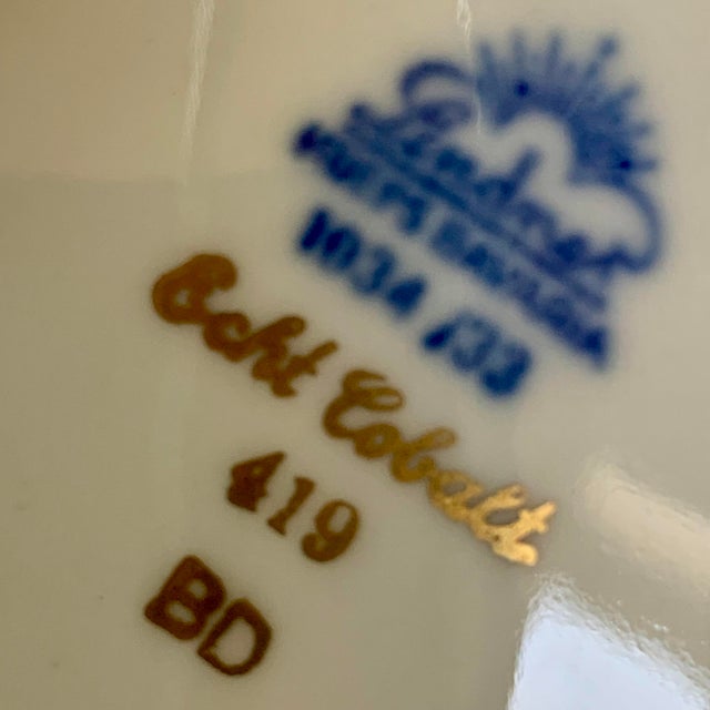 Lindner Kueps Bavaria "Echt Cobalt" Square Porcelain Serving Plate For Sale - Image 12 of 12