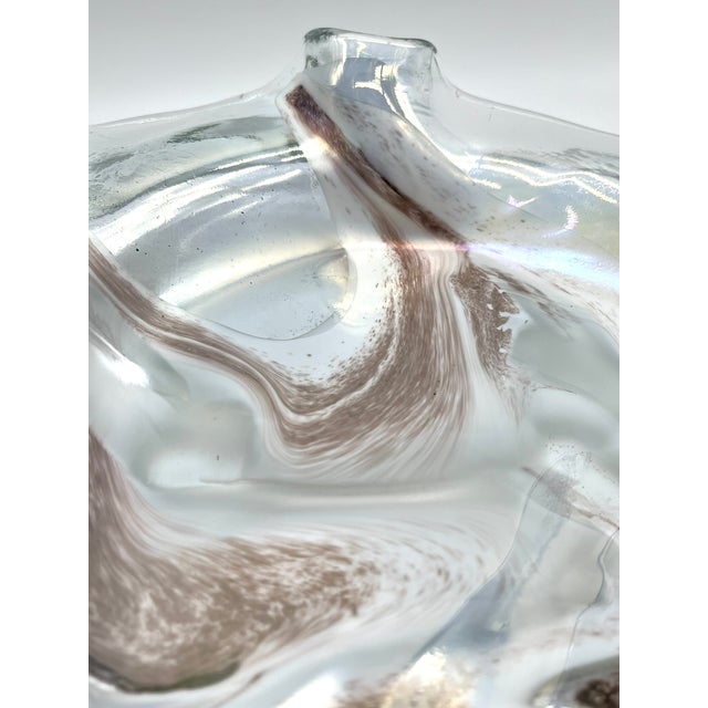 Vintage Iridescent Glass Bowl by Hans Jürgen Richartz for Mathildenhütte, 1970s For Sale - Image 12 of 16