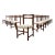 Monumental Set of Twelve Brazilian Modern Rosewood Dining Chairs by Celina Brazil, 1960s For Sale