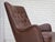 Danish Armchair in Brown Furniture Leather, 1970s For Sale - Image 4 of 18