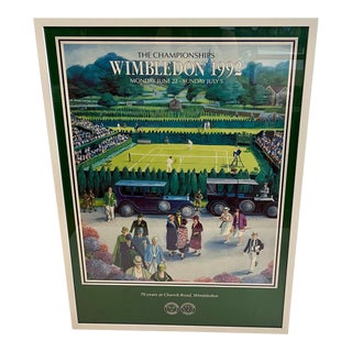 Vintage 1992 Original Wimbledon Championships Poster For Sale