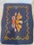 Needlepoint covered bench with American Eagle on navy blue ground. French revival style base.. Measures 19.5 W x 14.5 D x...