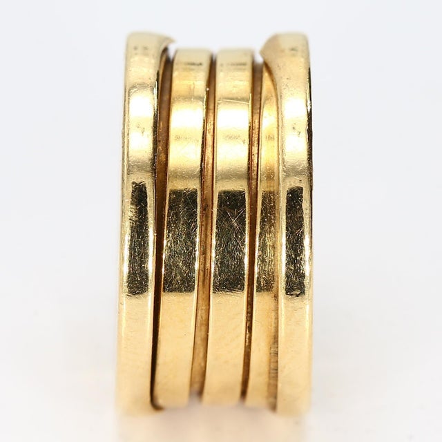 Bulgari 18k Yellow Gold Bvlgari B.zero1 Four-Band Ring - Size 5.25 For Sale - Image 4 of 5