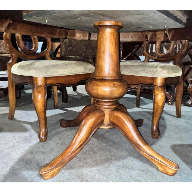 Late 20th Century Bassett TwoTone Dining Table & 4 Chairs Chairish