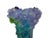Purple Blue Green Crystal Glass Orchid Blossom Vase Display Art For Sale - Image 11 of 13