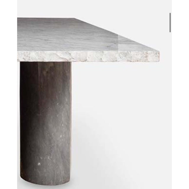 1980s Ambiguita Cantilevered Marble Dining Table by Italian Legendary Design Duo Lella and Massimo Vignelli 1983 For Sale - Image 5 of 9