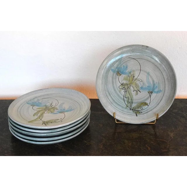 Plates in Vallauris Sandstone by Camos, 1960s, Set of 6 For Sale - Image 4 of 5