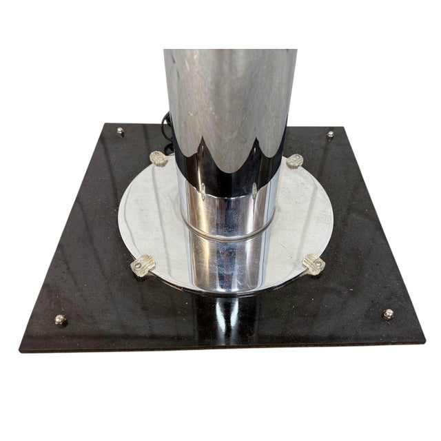 Chrome Mid-Century Modern Mushroom Chrome Floor Lamp For Sale - Image 8 of 10