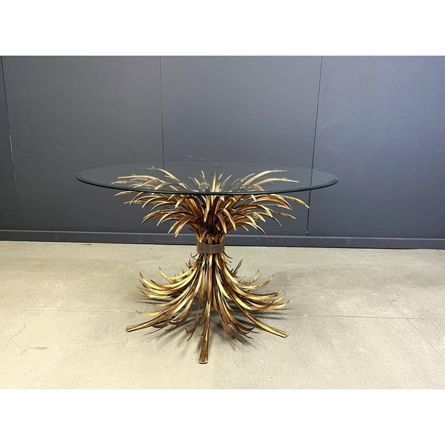 Hollywood Regency Gilt Metal Dining Table in the style of Coco Chanel, 1960s For Sale - Image 3 of 11