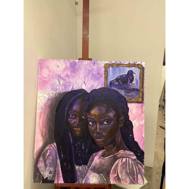Figurative SELF vs OTHER II Impressionist Acrylic Painting For Sale - Image 3 of 4
