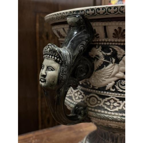 Large German Pottery Jardiniere from Mettlach For Sale - Image 3 of 16