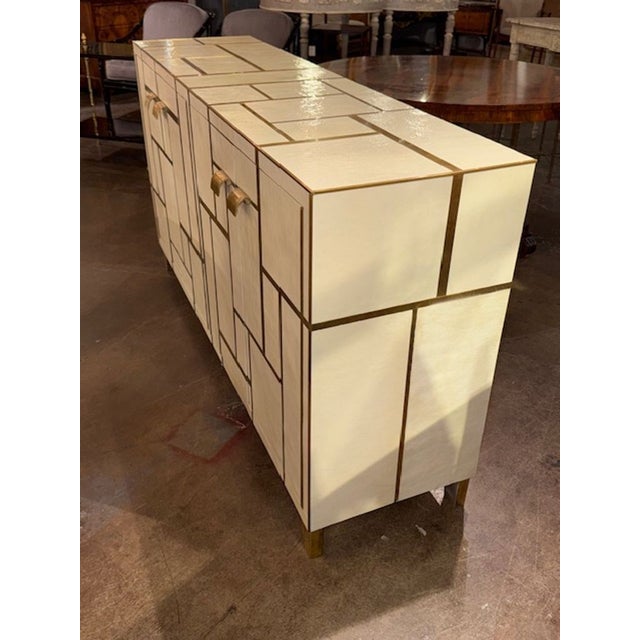 1960s Italian Mid-Century Inlaid Cabinet For Sale - Image 5 of 6