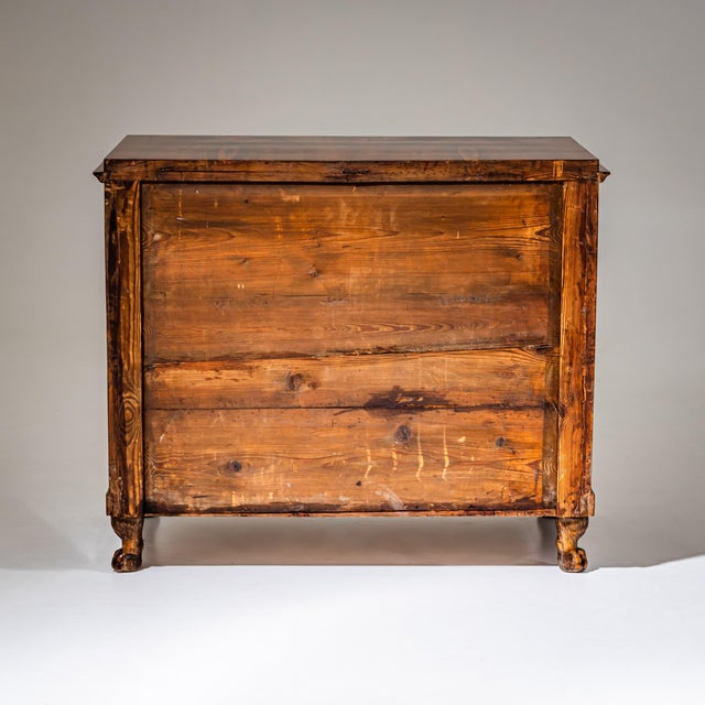 Biedermeier Chest of Drawers With Lion Paw Feet, Germany, Early 19th Century For Sale In New York - Image 6 of 8