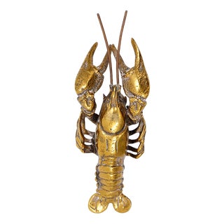 Vintage Lobster in Brass For Sale