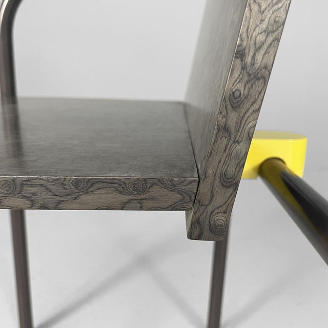 Italian Modern Formica Chair attributed to Martine Bedin for Memphis, 1980s For Sale - Image 12 of 18