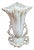 Royal Crown China Vase Ivory White With Gold Scrolls For Sale