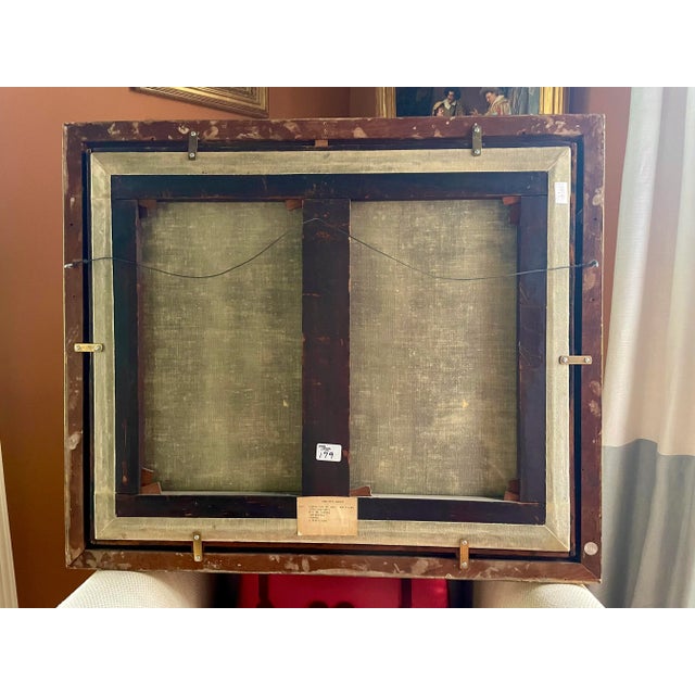 American 19th Century Realist Landscape Oil Painting of Ducks with Hawk, Framed For Sale - Image 3 of 5