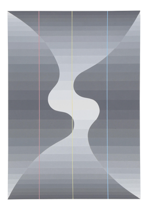 Roy Ahlgren, "Devil Wind", Op Art Screenprint