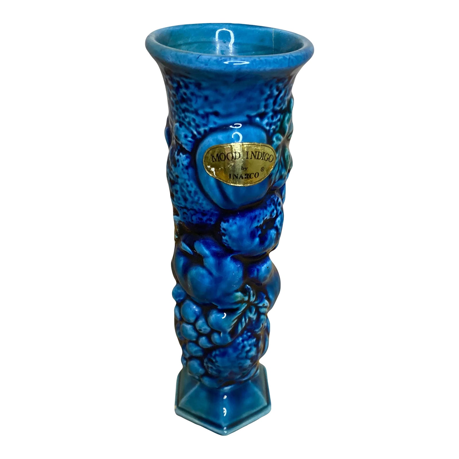 1970's Inarco Blue Indigo Vase Chairish