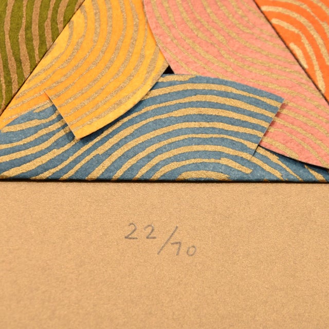 1980s Original Anne Youkeles "Arabesque" Folded Serigraph Collage, Signed Edition For Sale - Image 5 of 6