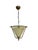 Mid-Century Modern Vintage Lantern Pendant Lamp in Conical Glass, 1950s For Sale - Image 3 of 9
