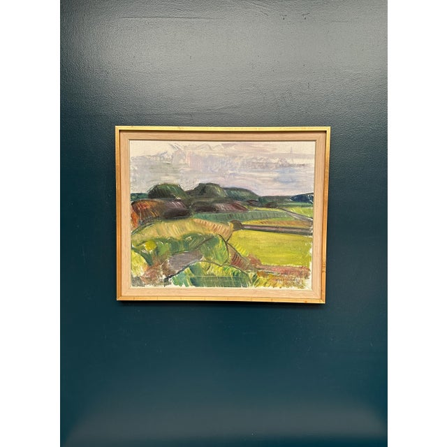 Mid-Century Modern Wilgot Olsson, Orust, 1960s, Oil Painting on Canvas, Framed For Sale - Image 3 of 17