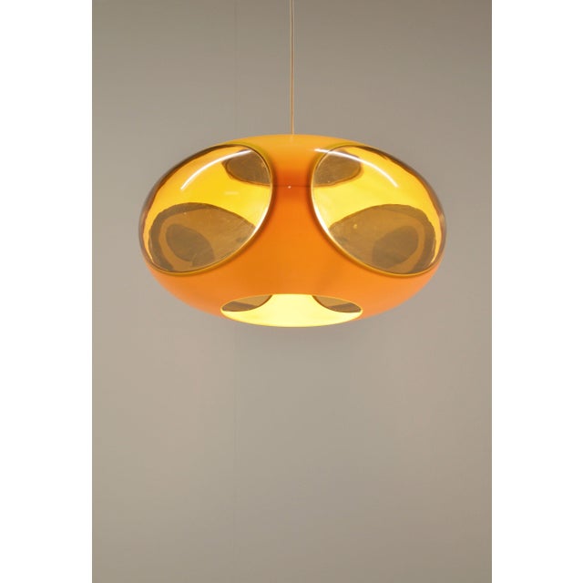 Space Age UFO Pendant Lamp Bug Eye attributed to Massive, 1970s For Sale - Image 6 of 7