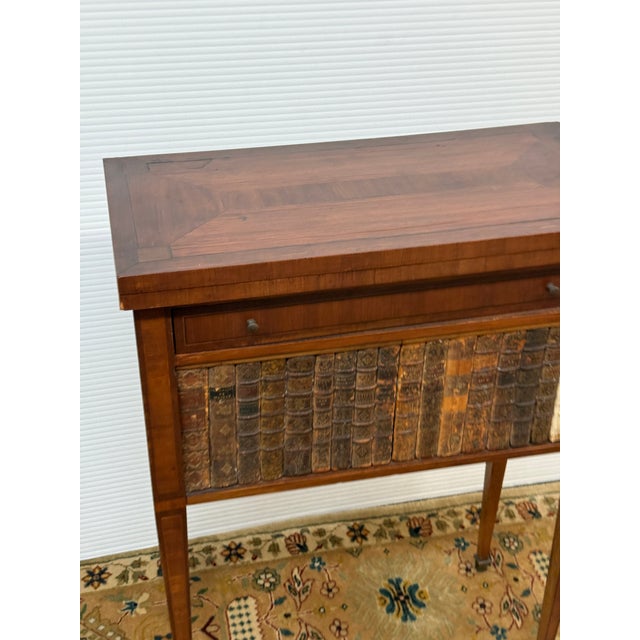 French Louis XVI Style Faux Book Side Table, Early 20th Century For Sale - Image 10 of 12