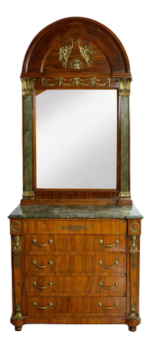 Chest of Drawers with Mirror, France, 1970s