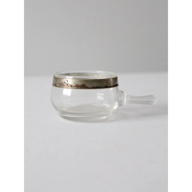 Vintage Silver Rimmed Glass Cup For Sale - Image 10 of 10