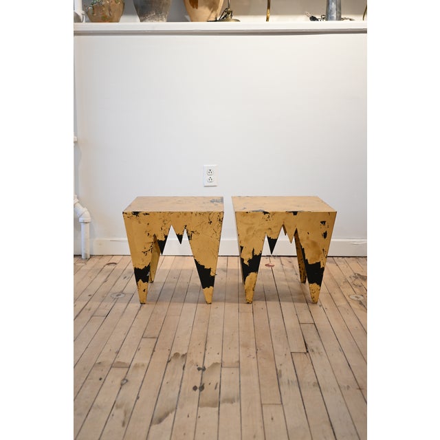 Late 20th Century Contemporary Jagged Gueridon Tables, a Pair For Sale - Image 5 of 5