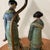 Tan Mid 20th Century Chinoiserie Porcelain Figural Table Lamp on Brass Base in Famille Rose Palette For Sale - Image 8 of 12