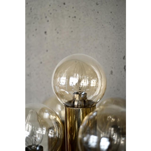 Hans-Agne Jakobsson Mid-Century Scandinavian Modern Sculptural Gold Floor Lamp by Hans-Agne Jakobsson for Hans-Agne Jakobsson AB, 1970s For Sale - Image 4 of 17