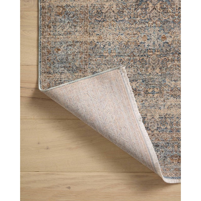 2020s Angela Rose x Loloi Blake Rug Ocean / Mocha 7'-10" x 7'-10" Round Area Rug For Sale - Image 5 of 7