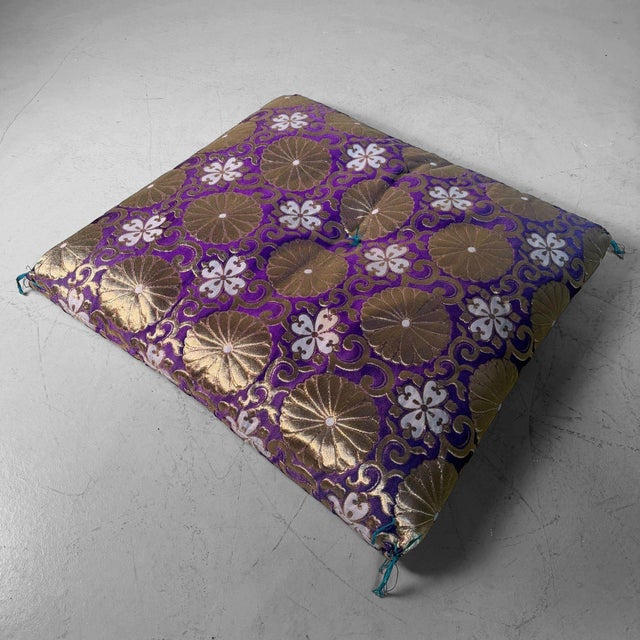 Textile Japanese Ceremonial Haishiki Floor Cushion, 1980s For Sale - Image 7 of 10