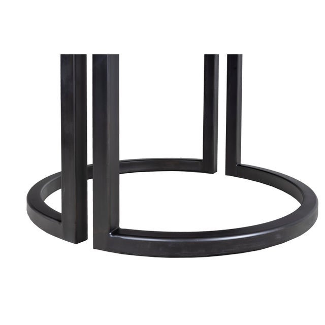 Reclaimed Elm Wood Table Top With Metal Base Chairish