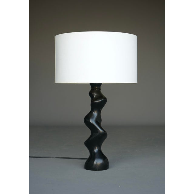 Model 42 Sculptural Ebonised Wood Table Lamp from Temde Leuchten, 1970s For Sale - Image 14 of 14