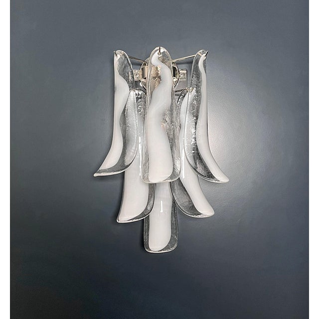 Mid-Century Modern Vintage Italian Murano Wall Lights from Mazzega, 1990, Set of 2 For Sale - Image 3 of 15