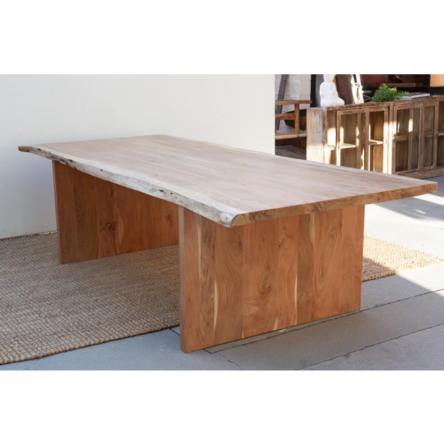 Tan Pacifica 108" Long Grand Live Edge Dining Table For Sale - Image 8 of 9