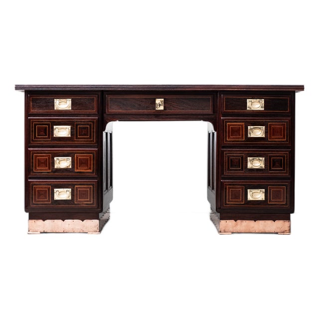 Art Nouveau Gentleman's Writing Desk by Bernhard Ludwig, 1890s For Sale
