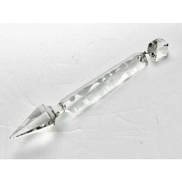 Antique Pair White Satin & Gold Gilded Bohemian Candle or Vase Lusters For Sale - Image 12 of 13