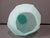 Green 1990s Frosted Aqua Green Glass Modernist Head Vase For Sale - Image 8 of 9